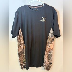 True Timber Men's Black & Camo Short Sleeve T-Shirt Size L